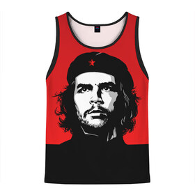 Мужская майка 3D с принтом Che Guevara в Тюмени, 100% полиэстер | круглая горловина, приталенный силуэт, длина до линии бедра. Пройма и горловина окантованы тонкой бейкой | 