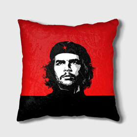 Подушка 3D с принтом Che Guevara в Тюмени, наволочка – 100% полиэстер, наполнитель – холлофайбер (легкий наполнитель, не вызывает аллергию). | состоит из подушки и наволочки. Наволочка на молнии, легко снимается для стирки | 