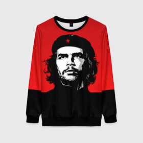 Женский свитшот 3D с принтом Che Guevara в Тюмени, 100% полиэстер с мягким внутренним слоем | круглый вырез горловины, мягкая резинка на манжетах и поясе, свободная посадка по фигуре | 