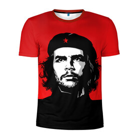 Мужская футболка 3D спортивная с принтом Che Guevara в Тюмени, 100% полиэстер с улучшенными характеристиками | приталенный силуэт, круглая горловина, широкие плечи, сужается к линии бедра | 