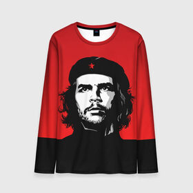 Мужской лонгслив 3D с принтом Che Guevara в Тюмени, 100% полиэстер | длинные рукава, круглый вырез горловины, полуприлегающий силуэт | 