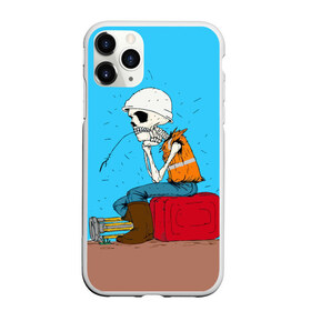 Чехол для iPhone 11 Pro Max матовый с принтом Скелетон геодезист в Тюмени, Силикон |  | surveyor | геодезист | геодезия | скелет | скелетон