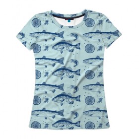 Женская футболка 3D с принтом Любителям рыбалки в Тюмени, 100% полиэфир ( синтетическое хлопкоподобное полотно) | прямой крой, круглый вырез горловины, длина до линии бедер | наживка | популярные | прикол | рыба | рыбалка | трофей | удочка | улов