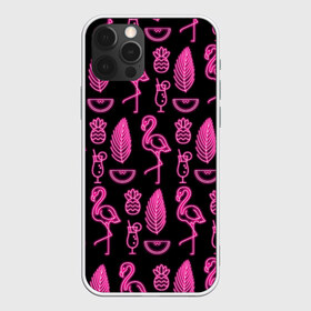 Чехол для iPhone 12 Pro Max с принтом Светящийся фламинго в Тюмени, Силикон |  | африка | крылья | мода | прикольные | природа | птица | розовый | фламинго | цвет | яркие