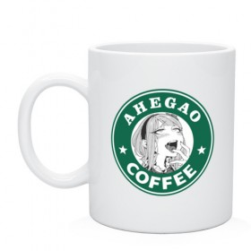 Кружка с принтом Ahegao Coffee в Тюмени, керамика | объем — 330 мл, диаметр — 80 мм. Принт наносится на бока кружки, можно сделать два разных изображения | ahegao | coffee | ахегао | кофе