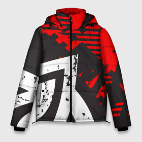 Мужская зимняя куртка 3D с принтом Grunge Art в Тюмени, верх — 100% полиэстер; подкладка — 100% полиэстер; утеплитель — 100% полиэстер | длина ниже бедра, свободный силуэт Оверсайз. Есть воротник-стойка, отстегивающийся капюшон и ветрозащитная планка. 

Боковые карманы с листочкой на кнопках и внутренний карман на молнии. | Тематика изображения на принте: art | grunge | lines | арт | гранж | линии | полосы | пятна | фигуры