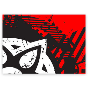 Поздравительная открытка с принтом Grunge Art в Тюмени, 100% бумага | плотность бумаги 280 г/м2, матовая, на обратной стороне линовка и место для марки
 | Тематика изображения на принте: art | grunge | lines | арт | гранж | линии | полосы | пятна | фигуры