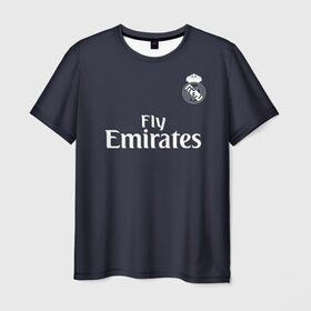 Мужская футболка 3D с принтом Bale away 18-19 в Тюмени, 100% полиэфир | прямой крой, круглый вырез горловины, длина до линии бедер | bale | champions | gareth | league | madrid | real | spain | бейл | гарет | испания | лига | мадрид | реал | чемпионов