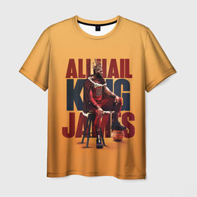 Мужская футболка 3D с принтом LeBron James в Тюмени, 100% полиэфир | прямой крой, круглый вырез горловины, длина до линии бедер | james | lebron | lebron james | nba | баскетбол | джеймс | леброн | нба