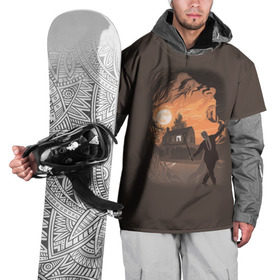 Накидка на куртку 3D с принтом Твин Пикс в Тюмени, 100% полиэстер |  | Тематика изображения на принте: twin peaks | детектив | драма | сериалы | твин пикс | триллер | фантастика