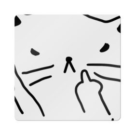 Магнит виниловый Квадрат с принтом Do What Want в Тюмени, полимерный материал с магнитным слоем | размер 9*9 см, закругленные углы | cat | kitty | кот | кошка