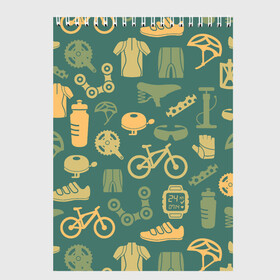 Скетчбук с принтом Велосипед Текстура в Тюмени, 100% бумага
 | 48 листов, плотность листов — 100 г/м2, плотность картонной обложки — 250 г/м2. Листы скреплены сверху удобной пружинной спиралью | байк | велик | вело | велосипед | велосипеды | велоспорт | с велосипедом | спорт
