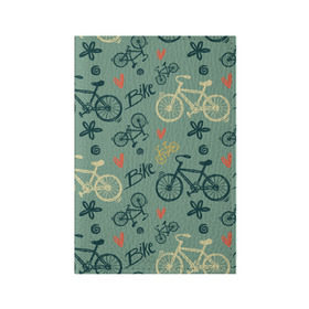 Обложка для паспорта матовая кожа с принтом Велосипед Текстура в Тюмени, натуральная матовая кожа | размер 19,3 х 13,7 см; прозрачные пластиковые крепления | байк | велик | вело | велосипед | велосипеды | велоспорт | с велосипедом | спорт