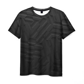 Мужская футболка 3D с принтом Карбоновые соты в Тюмени, 100% полиэфир | прямой крой, круглый вырез горловины, длина до линии бедер | cube | грисс | коллаж | куб | луи | маркуси | скульптор | элементы