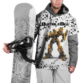 Накидка на куртку 3D с принтом Шмель в Тюмени, 100% полиэстер |  | Тематика изображения на принте: bumblebee | бамблби | герой | камаро | прайм | трансформеры | фильм | шевроле