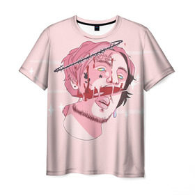 Мужская футболка 3D с принтом Lil Peep (1) в Тюмени, 100% полиэфир | прямой крой, круглый вырез горловины, длина до линии бедер | baby | benz truck | cry | cry baby | lil | lil peep | peep | лил | лил пип | пип