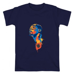 Мужская футболка хлопок с принтом Кевин Дюрант в Тюмени, 100% хлопок | прямой крой, круглый вырез горловины, длина до линии бедер, слегка спущенное плечо. | Тематика изображения на принте: 