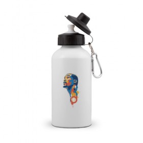 Бутылка спортивная с принтом Кевин Дюрант в Тюмени, металл | емкость — 500 мл, в комплекте две пластиковые крышки и карабин для крепления | Тематика изображения на принте: 