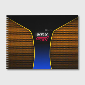 Альбом для рисования с принтом Subaru WRX STI в Тюмени, 100% бумага
 | матовая бумага, плотность 200 мг. | Тематика изображения на принте: impreza | pro | sport | sti | subaru | wrx | врикс | врх | импреза | логотип | сетка | соты | субарик | субару