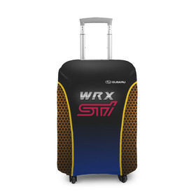 Чехол для чемодана 3D с принтом Subaru WRX STI в Тюмени, 86% полиэфир, 14% спандекс | двустороннее нанесение принта, прорези для ручек и колес | impreza | pro | sport | sti | subaru | wrx | врикс | врх | импреза | логотип | сетка | соты | субарик | субару