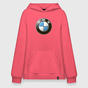 Худи SuperOversize хлопок с принтом BMW в Тюмени, 70% хлопок, 30% полиэстер, мягкий начес внутри | карман-кенгуру, эластичная резинка на манжетах и по нижней кромке, двухслойный капюшон
 | bmw | logo | бмв | логотип бмв