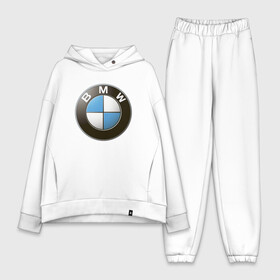 Женский костюм хлопок Oversize с принтом BMW в Тюмени,  |  | bmw | logo | бмв | логотип бмв