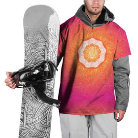 Накидка на куртку 3D с принтом Солнечная мандала в Тюмени, 100% полиэстер |  | 