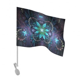 Флаг для автомобиля с принтом Астральная мандала в Тюмени, 100% полиэстер | Размер: 30*21 см | 