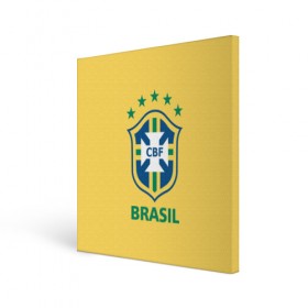 Холст квадратный с принтом Сборная Бразилии в Тюмени, 100% ПВХ |  | Тематика изображения на принте: сборная бразилии | футбол