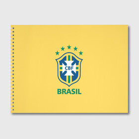 Альбом для рисования с принтом Сборная Бразилии в Тюмени, 100% бумага
 | матовая бумага, плотность 200 мг. | сборная бразилии | футбол