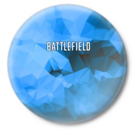 Значок с принтом Battlefield в Тюмени,  металл | круглая форма, металлическая застежка в виде булавки | 