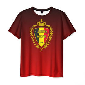 Мужская футболка 3D с принтом Сборная Бельгии в Тюмени, 100% полиэфир | прямой крой, круглый вырез горловины, длина до линии бедер | сборная бельгии | футбол  | чемпионат мира