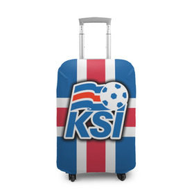 Чехол для чемодана 3D с принтом Сборная Исландии флаг в Тюмени, 86% полиэфир, 14% спандекс | двустороннее нанесение принта, прорези для ручек и колес | 