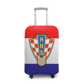 Чехол для чемодана 3D с принтом Сборная Хорватии флаг в Тюмени, 86% полиэфир, 14% спандекс | двустороннее нанесение принта, прорези для ручек и колес | европы | хорватия | чемпионат мира | чм