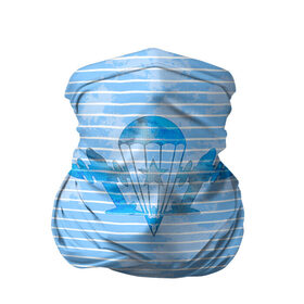 Бандана-труба 3D с принтом ВДВ в Тюмени, 100% полиэстер, ткань с особыми свойствами — Activecool | плотность 150‒180 г/м2; хорошо тянется, но сохраняет форму | вдв | голубая | никто кроме нас | парашют | полоски | самолеты | тельняшка