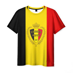 Мужская футболка 3D с принтом Сборная Бельгии флаг в Тюмени, 100% полиэфир | прямой крой, круглый вырез горловины, длина до линии бедер | бельгия | европы | мира | чемпионат | чм