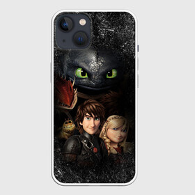 Чехол для iPhone 13 с принтом Беззубик и викинги в Тюмени,  |  | how to train your dragon | беззубик | викинги | дракон | как приручить дракона | ночная фурия