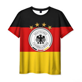 Мужская футболка 3D с принтом Сборная Германии флаг в Тюмени, 100% полиэфир | прямой крой, круглый вырез горловины, длина до линии бедер | германия | европы | мира | чемпионат | чм