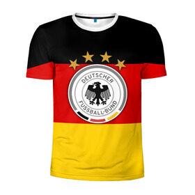 Мужская футболка 3D спортивная с принтом Сборная Германии флаг в Тюмени, 100% полиэстер с улучшенными характеристиками | приталенный силуэт, круглая горловина, широкие плечи, сужается к линии бедра | германия | европы | мира | чемпионат | чм