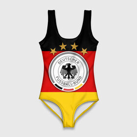 Купальник-боди 3D с принтом Сборная Германии флаг в Тюмени, 82% полиэстер, 18% эластан | Круглая горловина, круглый вырез на спине | германия | европы | мира | чемпионат | чм