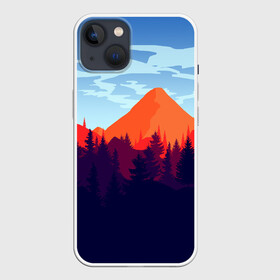 Чехол для iPhone 13 с принтом Firewatch collection в Тюмени,  |  | art | campo santo | firewatch | game | горы | закат | игра | лес | пейзаж | пожарный дозор | солнце | холмы