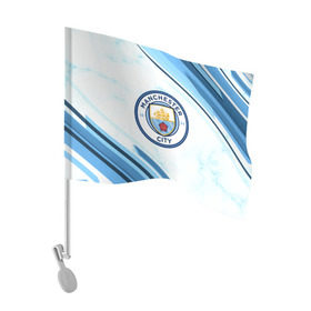 Флаг для автомобиля с принтом Manchester city в Тюмени, 100% полиэстер | Размер: 30*21 см | football | soccer | манчестер