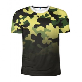 Мужская футболка 3D спортивная с принтом Camouflage - Series 3 в Тюмени, 100% полиэстер с улучшенными характеристиками | приталенный силуэт, круглая горловина, широкие плечи, сужается к линии бедра | 