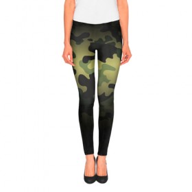 Леггинсы 3D с принтом Camouflage - Series 3 (Shorts,Pants) в Тюмени, 80% полиэстер, 20% эластан | Эластичный пояс, зауженные к низу, низкая посадка | 0x000000123 | camo | green | зелёный | камуфляж | спорт
