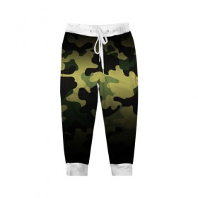 Детские брюки 3D с принтом Camouflage - Series 3 (Shorts,Pants) в Тюмени, 100% полиэстер | манжеты по низу, эластичный пояс регулируется шнурком, по бокам два кармана без застежек, внутренняя часть кармана из мелкой сетки | Тематика изображения на принте: 0x000000123 | camo | green | зелёный | камуфляж | спорт