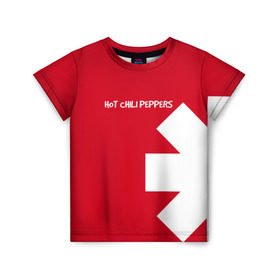 Детская футболка 3D с принтом Red Hot Chili Peppers в Тюмени, 100% гипоаллергенный полиэфир | прямой крой, круглый вырез горловины, длина до линии бедер, чуть спущенное плечо, ткань немного тянется | Тематика изображения на принте: red hot chili peppers | rhcp | перцы | ред хот чили пепперс | рхчп | рэд
