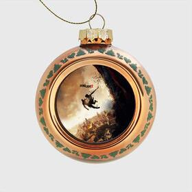 Стеклянный ёлочный шар с принтом Dying Light 2 в Тюмени, Стекло | Диаметр: 80 мм | dying | game | horror | light | апокалипсис | зомби | игра | мертвецы | монстр | паркур | ужас | хоррор