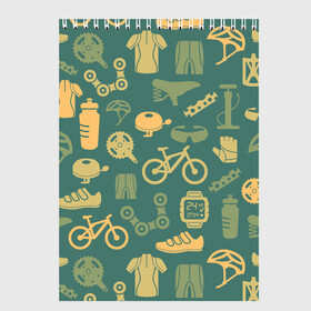 Скетчбук с принтом Велосипедист в Тюмени, 100% бумага
 | 48 листов, плотность листов — 100 г/м2, плотность картонной обложки — 250 г/м2. Листы скреплены сверху удобной пружинной спиралью | bicycle | bike | road | speed | sport | вело | велосипед | велосипедист | гонщик | дорога | здоровье | педали | сила | скорость | спорт | трасса | шлем