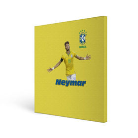 Холст квадратный с принтом Неймар в Тюмени, 100% ПВХ |  | neymar | неймар | сборная бразилии | футбол
