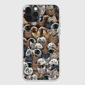 Чехол для iPhone 12 Pro Max с принтом Коты разных пород в Тюмени, Силикон |  | бенгальский | кот | котик | котики | кошка | мейн кун | паттерн | персидский | сиамский | сфинкс